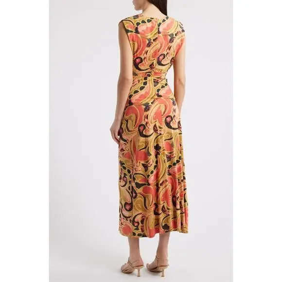 Cleobella Women Large Donna Paisley Organic Cotton Midi Dress Artsy Maximalist - Picture 3 of 10